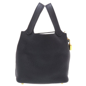 美品 エルメス ピコタンロックPM トリヨンクレマンス ブルーニュイ ゴールド金具 D刻印(2019年製) ハンドバッグ バッグ 紺 0043 【中古】 HERMES