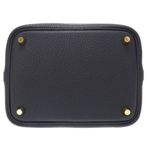 美品 エルメス ピコタンロックPM トリヨンクレマンス ブルーニュイ ゴールド金具 D刻印(2019年製) ハンドバッグ バッグ 紺 0043 【中古】 HERMES