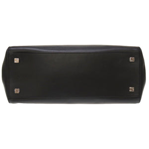 美品 セラピアン レザー ブラック 2WAY ハンドバッグ バッグ 黒 0046 【中古】 serapian