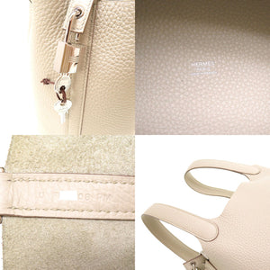 美品 エルメス ピコタンロックPM トリヨンクレマンス べトン シルバー金具 U刻印(2022年製) ハンドバッグ バッグ 0047 【中古】 HERMES