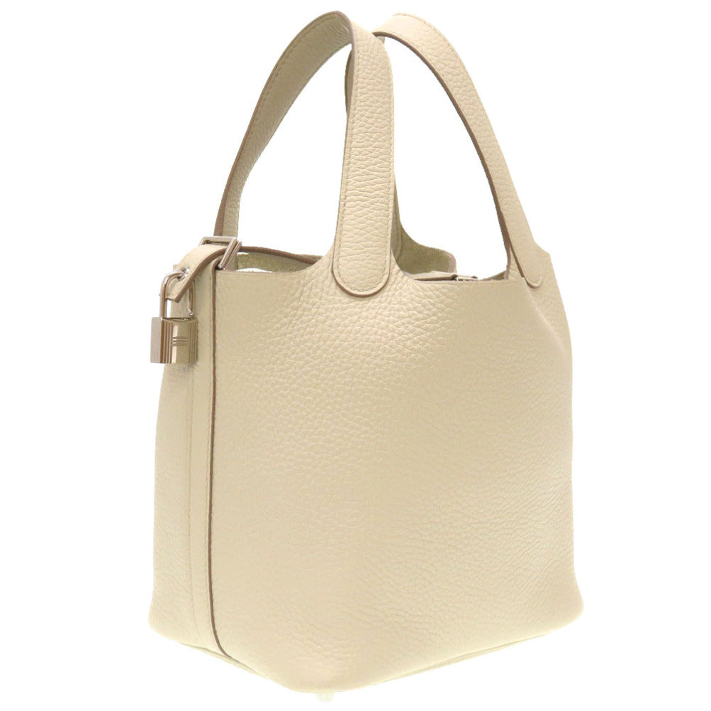 美品 エルメス ピコタンロックPM トリヨンクレマンス べトン シルバー金具 U刻印(2022年製) ハンドバッグ バッグ 0047 【中古】 HERMES