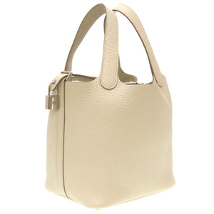 美品 エルメス ピコタンロックPM トリヨンクレマンス べトン シルバー金具 U刻印(2022年製) ハンドバッグ バッグ 0047 【中古】 HERMES