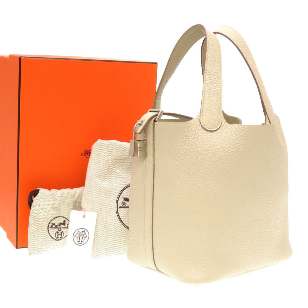 美品 エルメス ピコタンロックPM トリヨンクレマンス べトン シルバー金具 U刻印(2022年製) ハンドバッグ バッグ 0047 【中古】 HERMES