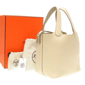 美品 エルメス ピコタンロックPM トリヨンクレマンス べトン シルバー金具 U刻印(2022年製) ハンドバッグ バッグ 0047 【中古】 HERMES