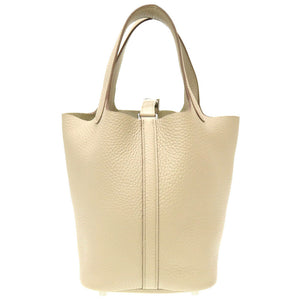 美品 エルメス ピコタンロックPM トリヨンクレマンス べトン シルバー金具 U刻印(2022年製) ハンドバッグ バッグ 0047 【中古】 HERMES