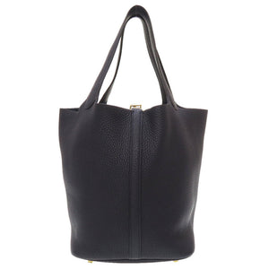 美品 エルメス ピコタンロックMM トリヨンクレマンス ブルーニュイ ゴールド金具 C刻印(2018年製) ハンドバッグ バッグ 紺 0048 【中古】 HERMES