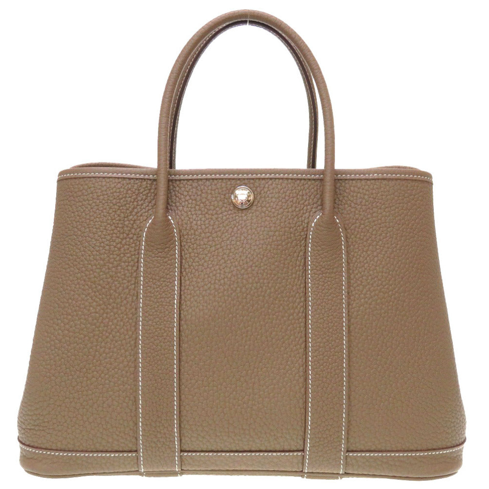 新品同様 エルメス ガーデンパーティTPM ネゴンダ エトゥープ Z刻印(2021年製) ハンドバッグ バッグ 0049 【中古】 HERMES