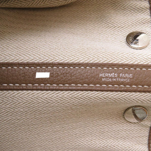 新品同様 エルメス ガーデンパーティTPM ネゴンダ エトゥープ Z刻印(2021年製) ハンドバッグ バッグ 0049 【中古】 HERMES