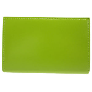 新品同様 ジバンシィ アンディゴナ レザー アップルグリーン 緑 黄緑 2つ折り財布 財布 0056【中古】GIVENCHY