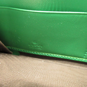 未使用 グッチ 625558 GGエンボスレザー グリーン 緑 ラウンドファスナー長財布 財布 0060【中古】GUCCI