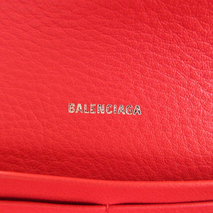 新品同様 バレンシアガ ペーパーウォレット 499207 レザー レッド 赤 2つ折り長財布 財布 0061【中古】BALENCIAGA