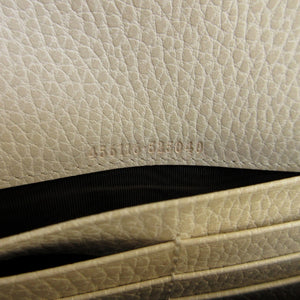 未使用 グッチ GGマーモント 456116 コンチネンタルウォレット GGスプリーム レザー ベージュ アイボリー 2つ折り長財布 財布 0063【中古】GUCCI