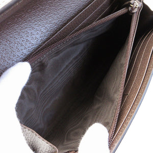 新品同様 グッチ シェリー GGマーモント 523153 コンチネンタルウォレット GGスプリーム レザー ベージュ ブラウン 茶 2つ折り長財布 財布 0064【中古】GUCCI