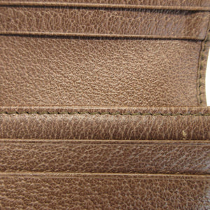 美品 グッチ 523155 オフィディア シェリー コンパクトウォレット GGスプリーム レザー ベージュ ブラウン 茶 財布 0065【中古】GUCCI