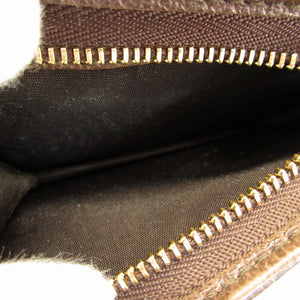 美品 グッチ 523155 オフィディア シェリー コンパクトウォレット GGスプリーム レザー ベージュ ブラウン 茶 財布 0065【中古】GUCCI