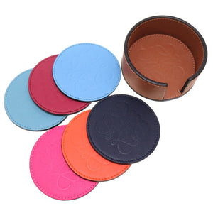 未使用 ロエベ コースター レザー ブラウン ノベルティ 0068 【中古】 LOEWE