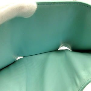 新品同様 ブルガリ セルペンティ コンパクトウォレット レザー ライトブルー 水色 3つ折り財布 財布 0069【中古】BVLGARI