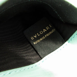 新品同様 ブルガリ セルペンティ コンパクトウォレット レザー ライトブルー 水色 3つ折り財布 財布 0069【中古】BVLGARI