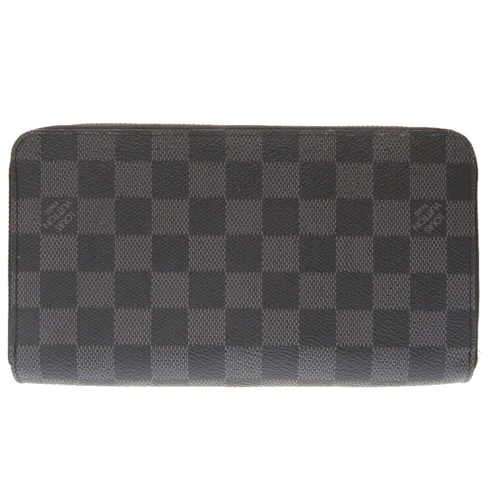 新品同様 ルイ ヴィトン ダミエ グラフィット ジッピーオーガナイザー N63077 ラウンドファスナー 長財布 財布 ブラック グレー  LV 0077 【中古】 LOUIS VUITTON