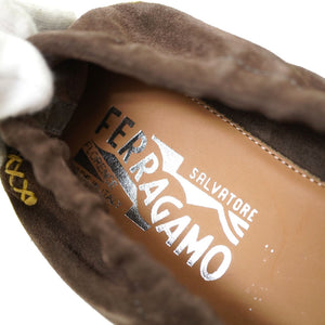 新品同様 フェラガモ Fabrizio タッセル ローファー スウェード ブラウン サイズ7.5 シューズ 0089【中古】Salvatore Ferragamo メンズ