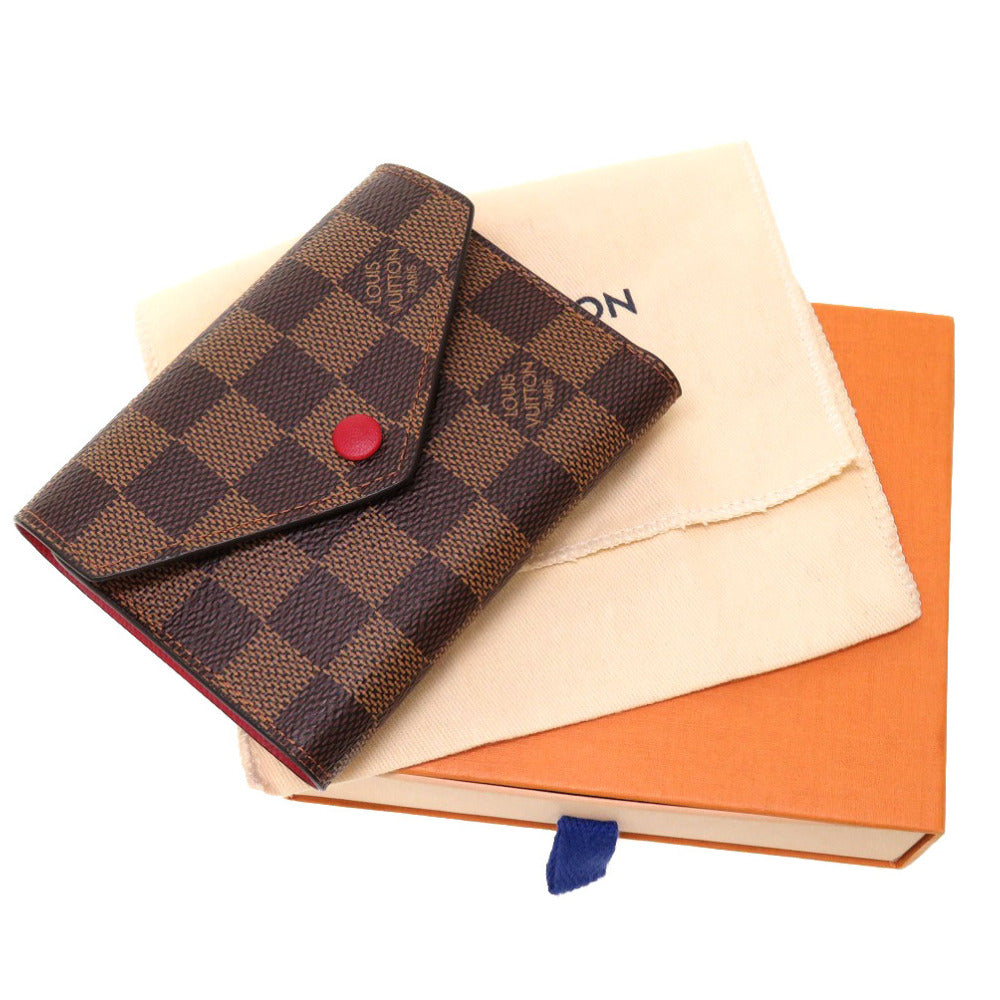 未使用 ルイ ヴィトン モノグラム ポルトフォイユ ヴィクトリーヌ レッド N41659 三つ折り財布 財布 LV 0097 【中古】 LOUIS VUITTON