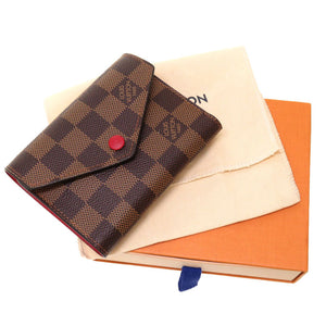 未使用 ルイ ヴィトン モノグラム ポルトフォイユ ヴィクトリーヌ レッド N41659 三つ折り財布 財布 LV 0097 【中古】 LOUIS VUITTON