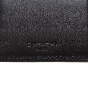 未使用 ジバンシー ブラック レザー BB605AB0CQ 001 二つ折り財布 財布 黒 0098 【中古】 GIVENCHY ジバンシィ
