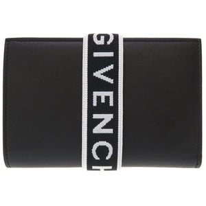未使用 ジバンシー ブラック レザー BB605AB0CQ 001 二つ折り財布 財布 黒 0101 【中古】 GIVENCHY ジバンシィ