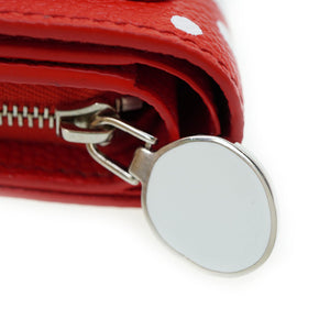 未使用 ルイヴィトン LV×YK ポルトフォイユ クレア モノグラム アンプラント M82103 草間彌生 日本限定 二つ折り財布 ルージュブロン 赤/白 レッド ドット LV 0104【中古】LOUIS VUITTON