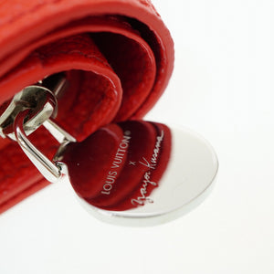 未使用 ルイヴィトン LV×YK ポルトフォイユ クレア モノグラム アンプラント M82103 草間彌生 日本限定 二つ折り財布 ルージュブロン 赤/白 レッド ドット LV 0104【中古】LOUIS VUITTON