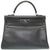エルメス ケリー32 ボックスカーフ グラファイト シルバー金具 ハンドバッグ □E刻印 グレー 0106【中古】HERMES
