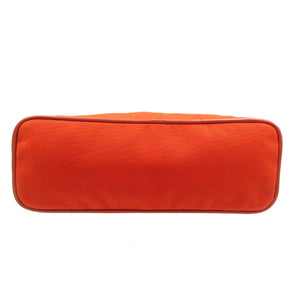 美品 エルメス ボリード サマルカンド MM コットン シルバー金具 テラコッタ オレンジ ポーチ 0111【中古】HERMES