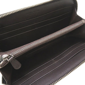 美品 ボッテガ ヴェネタ イントレチャート レザー ブラウン ラウンドファスナー 長財布 財布 茶 0113 【中古】 BOTTEGAVENETA メンズ