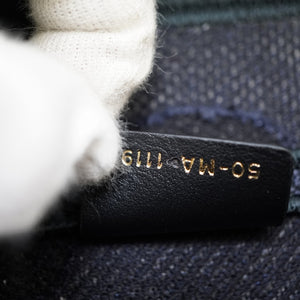 美品 ディオール サドル カモフラージュ ショルダーバッグ キャンバス ネイビー 0116【中古】Dior レディース