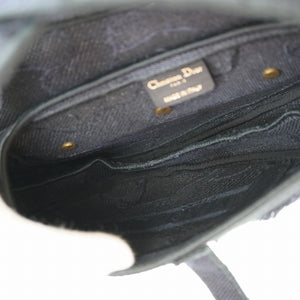 美品 ディオール サドル カモフラージュ ショルダーバッグ キャンバス ネイビー 0116【中古】Dior レディース