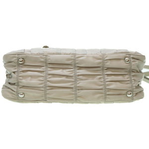 美品 プラダ ギャザー ナイロン BN2869 2WAY ショルダー トートバッグ  トートバッグ グレー 0118【中古】PRADA ストラップ