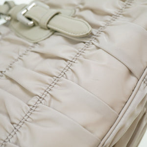 美品 プラダ ギャザー ナイロン BN2869 2WAY ショルダー トートバッグ  トートバッグ グレー 0118【中古】PRADA ストラップ