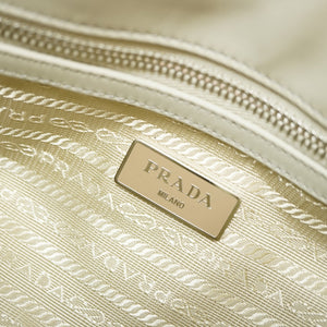 美品 プラダ ギャザー ナイロン BN2869 2WAY ショルダー トートバッグ  トートバッグ グレー 0118【中古】PRADA ストラップ