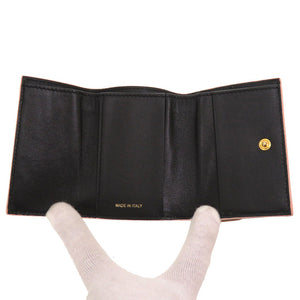 マルニ トリフォールドウォレット トランク レザー グレー レッド PFMOW02U23 三つ折り財布 財布 0120 【中古】 MARNI