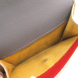 マルニ トリフォールドウォレット トランク レザー グレー レッド PFMOW02U23 三つ折り財布 財布 0120 【中古】 MARNI