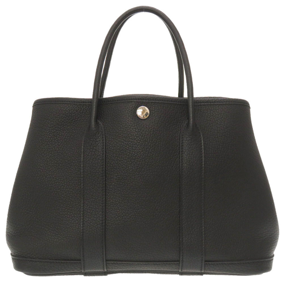 新品同様 エルメス ガーデンパーティTPM ネゴンダ ブラック シルバー金具 □N刻印 ハンドバッグ バッグ 黒 0130 【中古】 HERMES