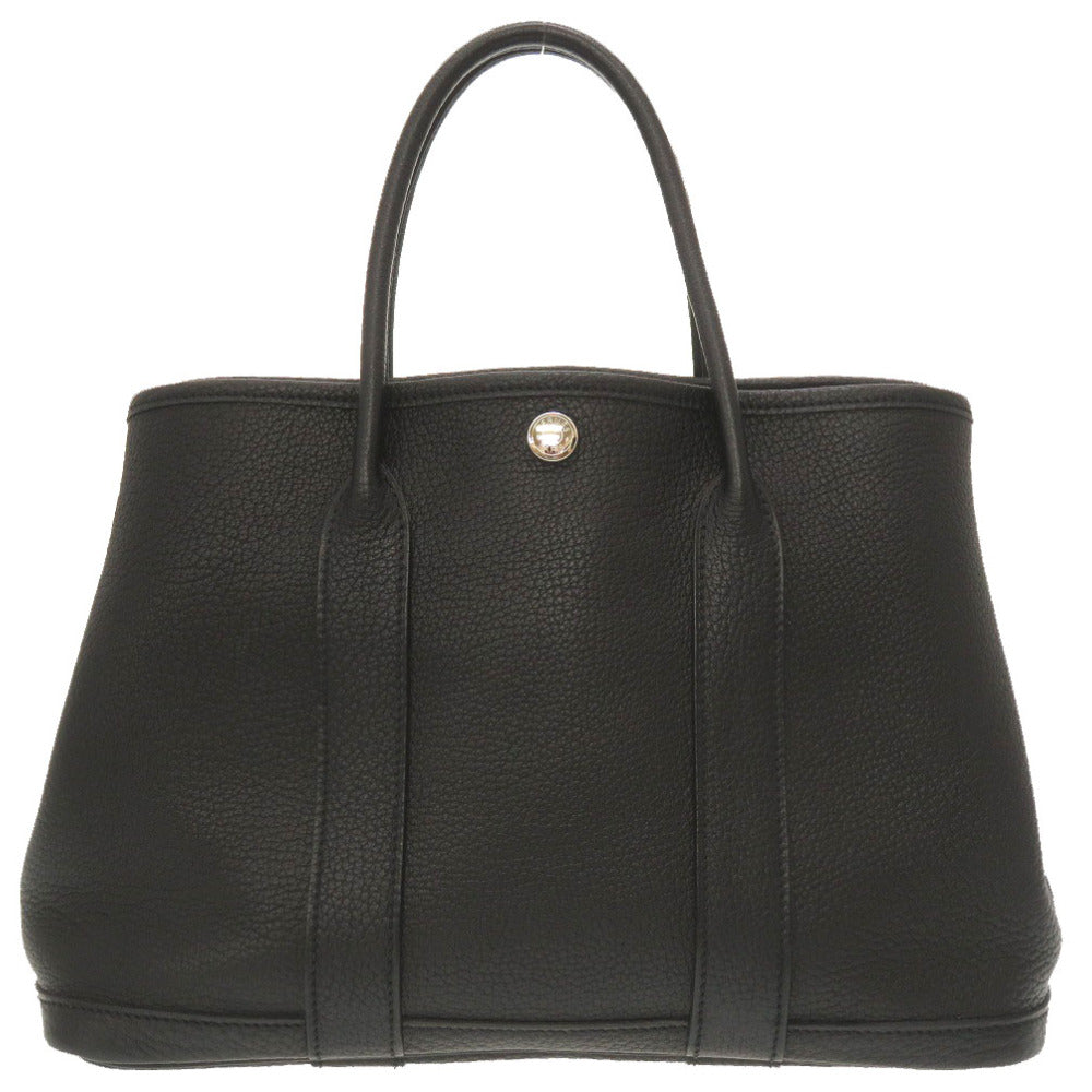 新品同様 エルメス ガーデンパーティTPM ネゴンダ ブラック シルバー金具 □N刻印 ハンドバッグ バッグ 黒 0130 【中古】 HERMES