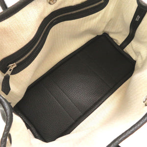 新品同様 エルメス ガーデンパーティTPM ネゴンダ ブラック シルバー金具 □N刻印 ハンドバッグ バッグ 黒 0130 【中古】 HERMES