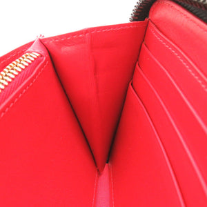 美品 クリスチャン ルブタン パネトーネ スパイク スタッズ バレンタイン限定 パテントレザー ブラック ピンク 1155017 ラウンドファスナー長財布 財布 黒 0132 【中古】 Christian Louboutin