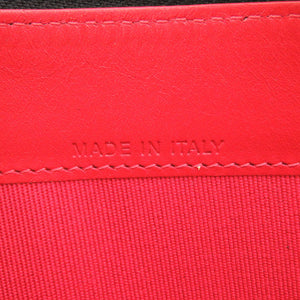 美品 クリスチャン ルブタン パネトーネ スパイク スタッズ バレンタイン限定 パテントレザー ブラック ピンク 1155017 ラウンドファスナー長財布 財布 黒 0132 【中古】 Christian Louboutin