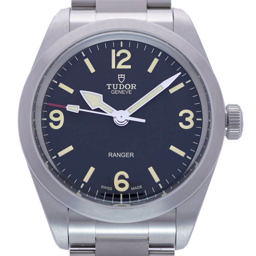 新品同様 チューダー レンジャー 79950 自動巻き 腕時計 ブラック 黒文字盤 0135【中古】Tudor チュードル メンズ