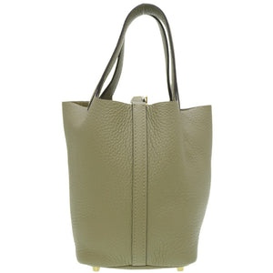 未使用 エルメス ピコタンロックPM B刻印(2023年製) トリヨンクレマンス セージ / ソーゼ ゴールド金具 ハンドバッグ 0138【中古】HERMES