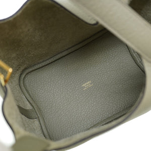 未使用 エルメス ピコタンロックPM B刻印(2023年製) トリヨンクレマンス セージ / ソーゼ ゴールド金具 ハンドバッグ 0138【中古】HERMES