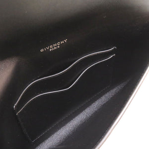 未使用 ジバンシィ ロゴ レザー ブラック クラッチバッグ バッグ 黒 0143 【中古】 GIVENCHY ジバンシー