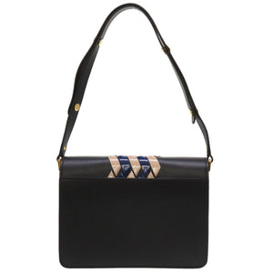 美品 マルニ トランク レザー ブラック ショルダーバッグ バッグ 黒 0144 【中古】 MARNI